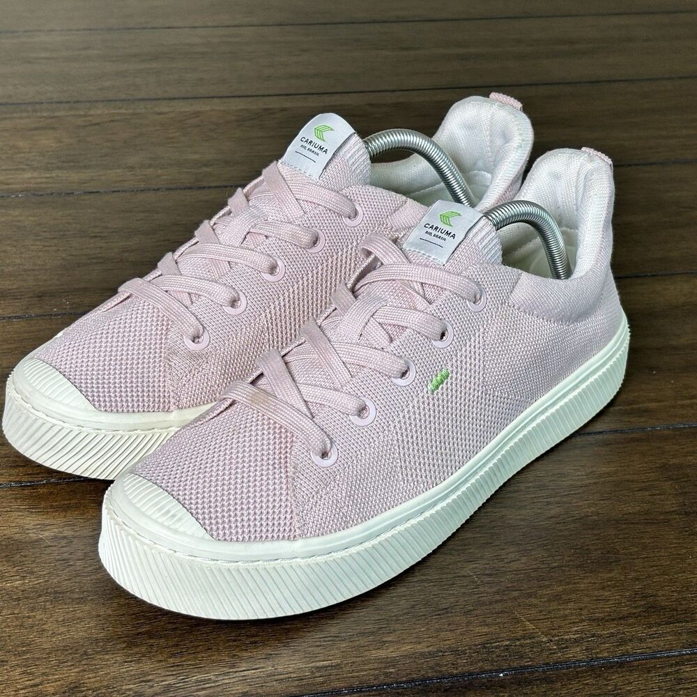 Cariuma IBI Low Sneakers Womens Sz 12 Rose Memory Foam Comfort Shoes Knit